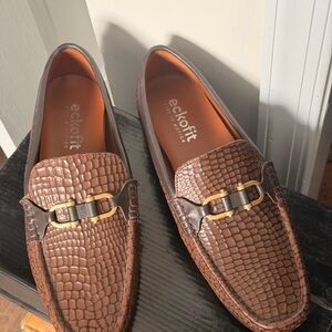 Handmade Croc-embossed leather Loafers